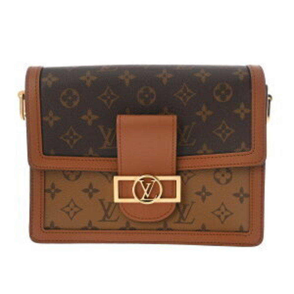 Louis Vuitton Monogram Reverse Dauphine Bag Brown Canvas Shoulder